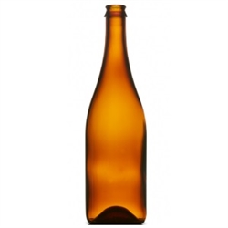 863185 - Champagne Bottles Amber - 750mL - Case of 12