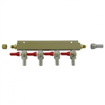 843674 - 4-way Gas Distributor - 5/16" barbs