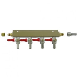 843674 - 4-way Gas Distributor - 5/16" barbs