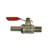 843684 - Gas Shut-off valve - 1/4" NPT x 3/8" Hose Barb with check valve