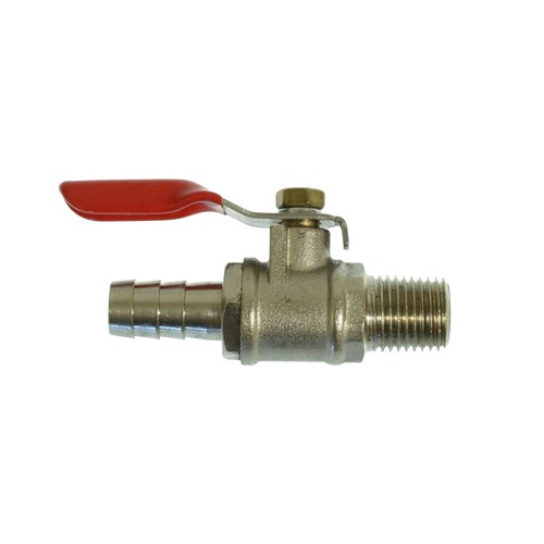 Horiznext 3/8 inch mini 2 way brass barb air ball valve for water gas fuel sh... 